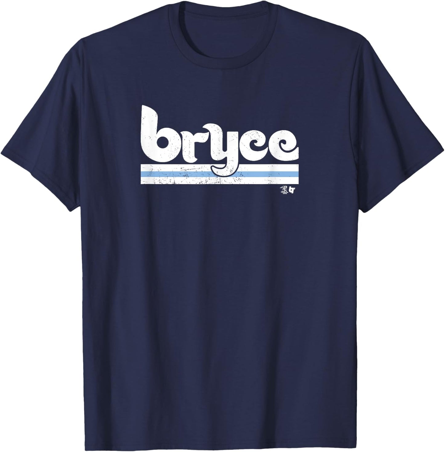 Bryce Harper: Jersey Front & Back #3 - Philadelphia Baseball T-Shirt - T-Shirt | Navy