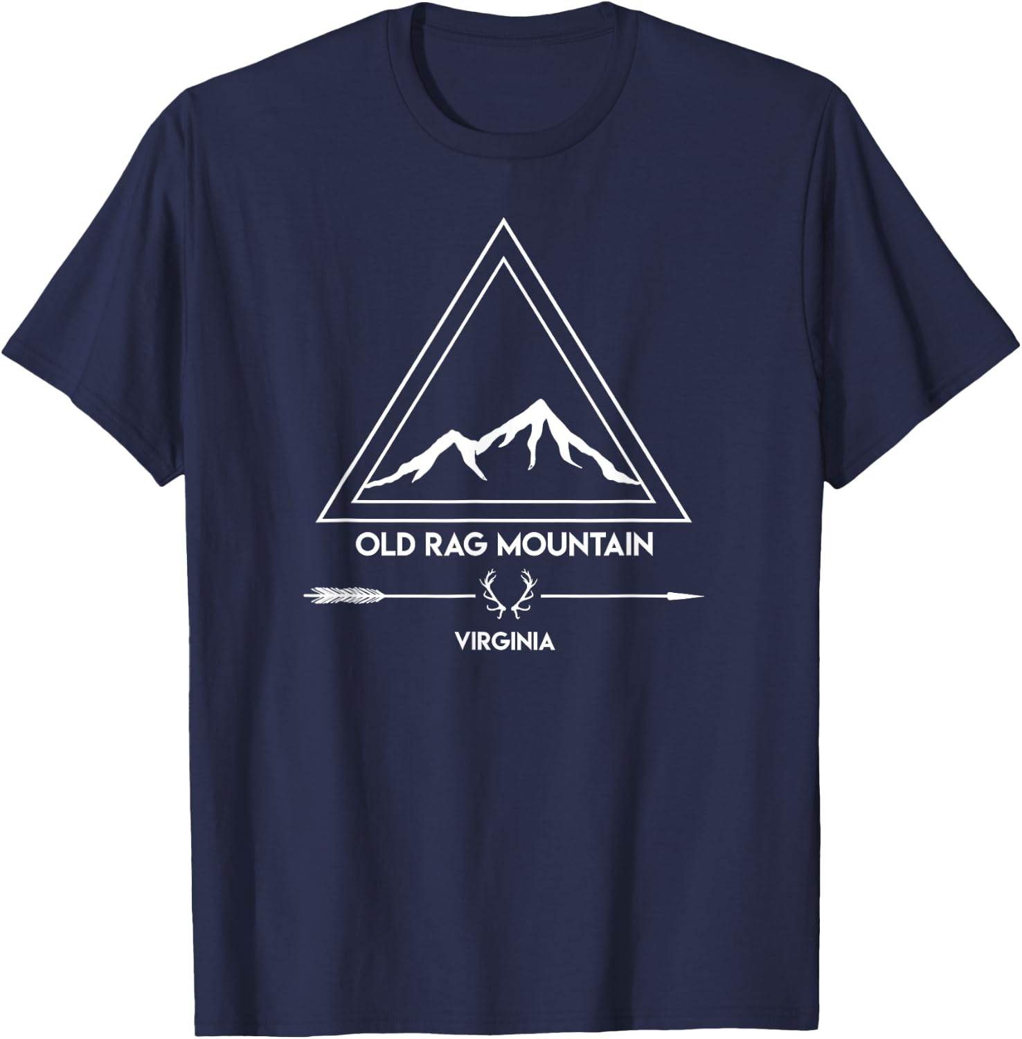 Old Rag Mountain Hiking Camping Vintage T-Shirt - T-Shirt | Navy