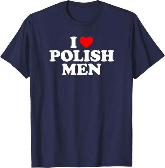 I Love Polish Men T-Shirt - T-Shirt | Navy