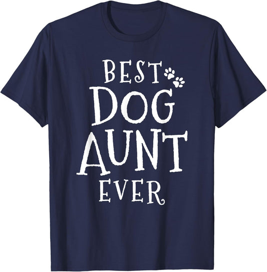 Dog Aunt Auntie Women Kids T-Shirt - T-Shirt | Navy