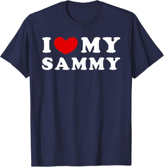 I Love My Sammy, I Heart My Sammy T-Shirt - T-Shirt | Navy