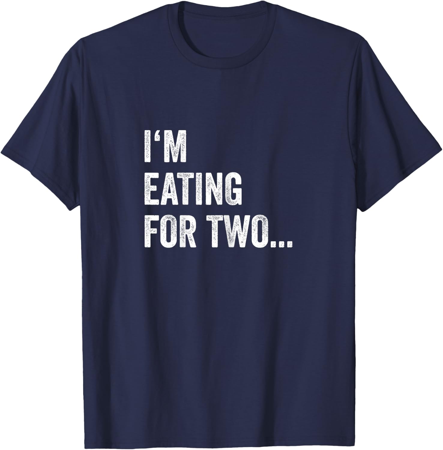 Eating For Two Drinking For Three Couples Shirts | Her T-Shirt - T-Shirt | Navy