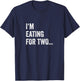 Eating For Two Drinking For Three Couples Shirts | Her T-Shirt - T-Shirt | Navy