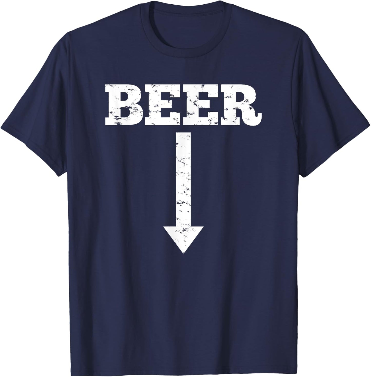 Beer Arrow Pregnant Gift Baby Announcement Dad To Be T-Shirt - T-Shirt | Navy