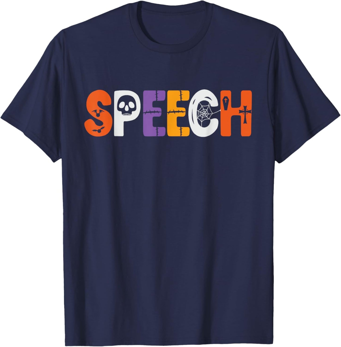 Speech Therapy Halloween Easy Lazy Costume Outfit SLP Women T-Shirt - T-Shirt | Navy