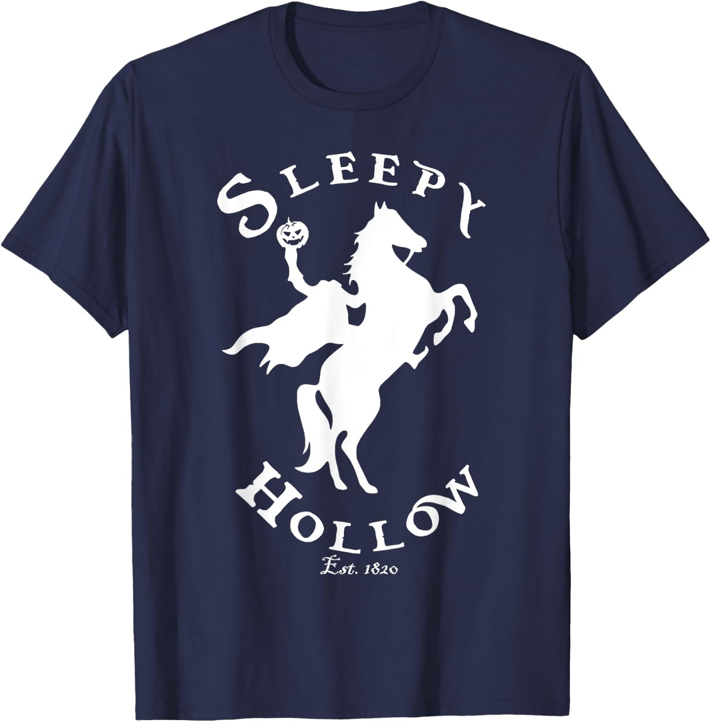 Vintage Headless.Horseman Halloween Sleepy Hollow Est 1820 T-Shirt - T-Shirt | Navy