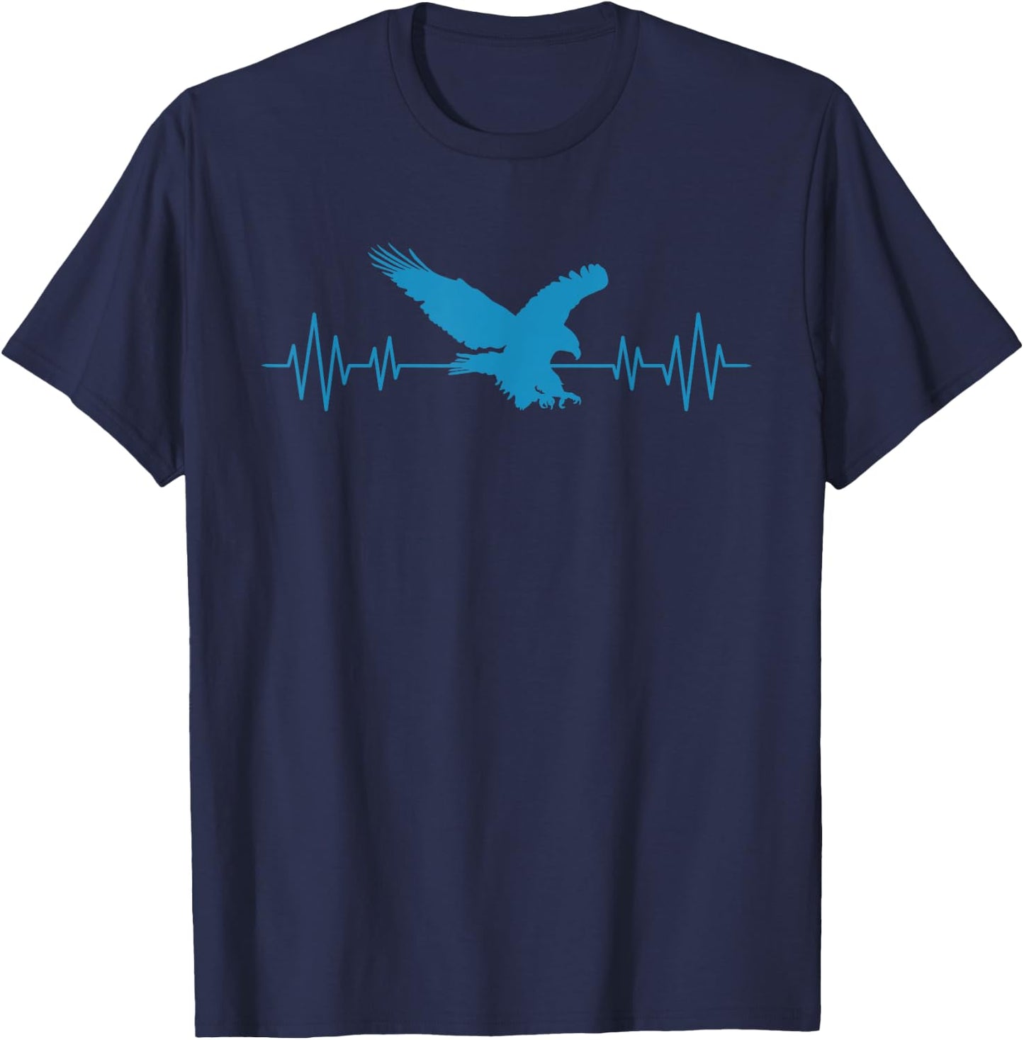 Great USA Eagle Heartbeat Funny American Bird Gift Men Women T-Shirt - T-Shirt | Navy