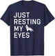 Vintage Just Resting My Eyes Man Reclining in Recliner Dad T-Shirt - T-Shirt | Navy