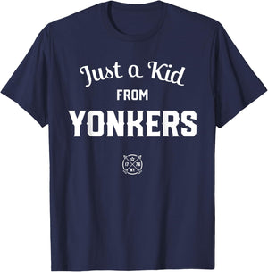 Just a Kid from YONKERS, New York State NY Westchester T-Shirt - T-Shirt | Navy