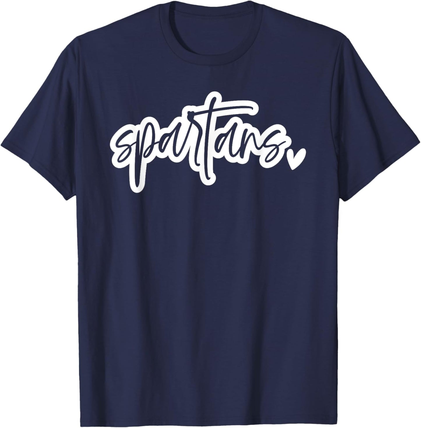Cute Heart Spartans Sports Mascot - For Spartans Team Fan T-Shirt - T-Shirt | Navy