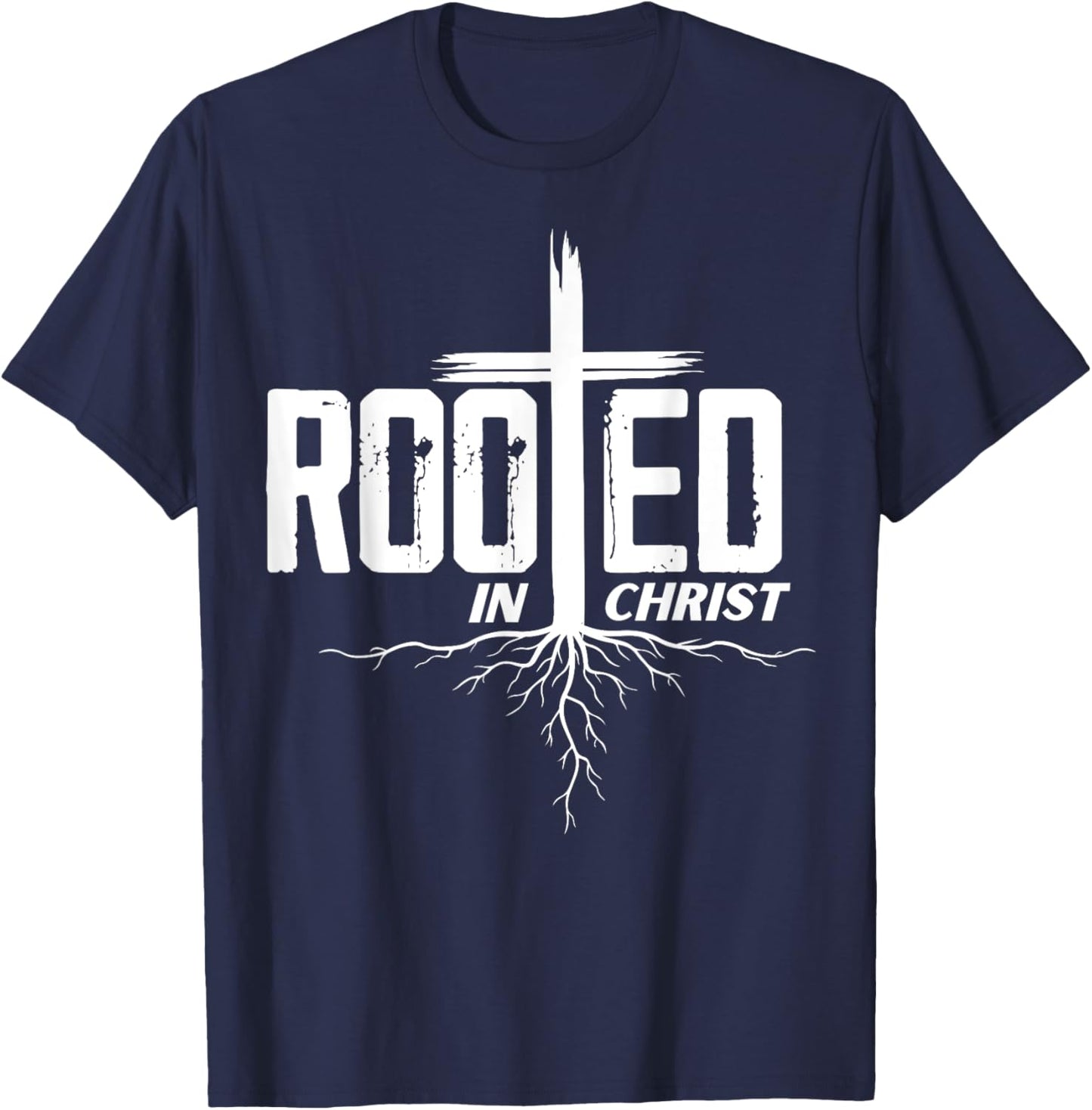 Rooted in Christ Christian Bible Men's Women's Kid's T-Shirt - T-Shirt | Navy