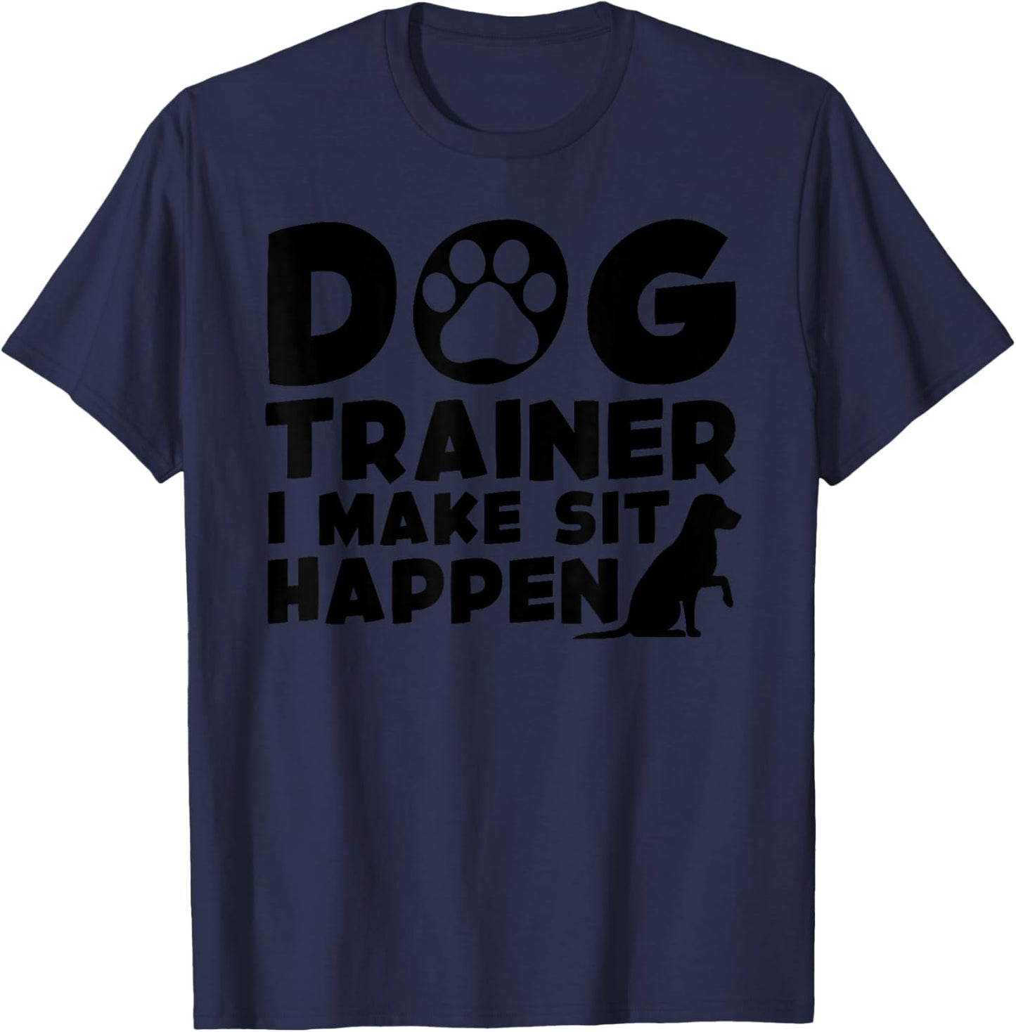 Cool Dog Trainer Art Women Dog Handler Dog Training T-Shirt - T-Shirt | Navy
