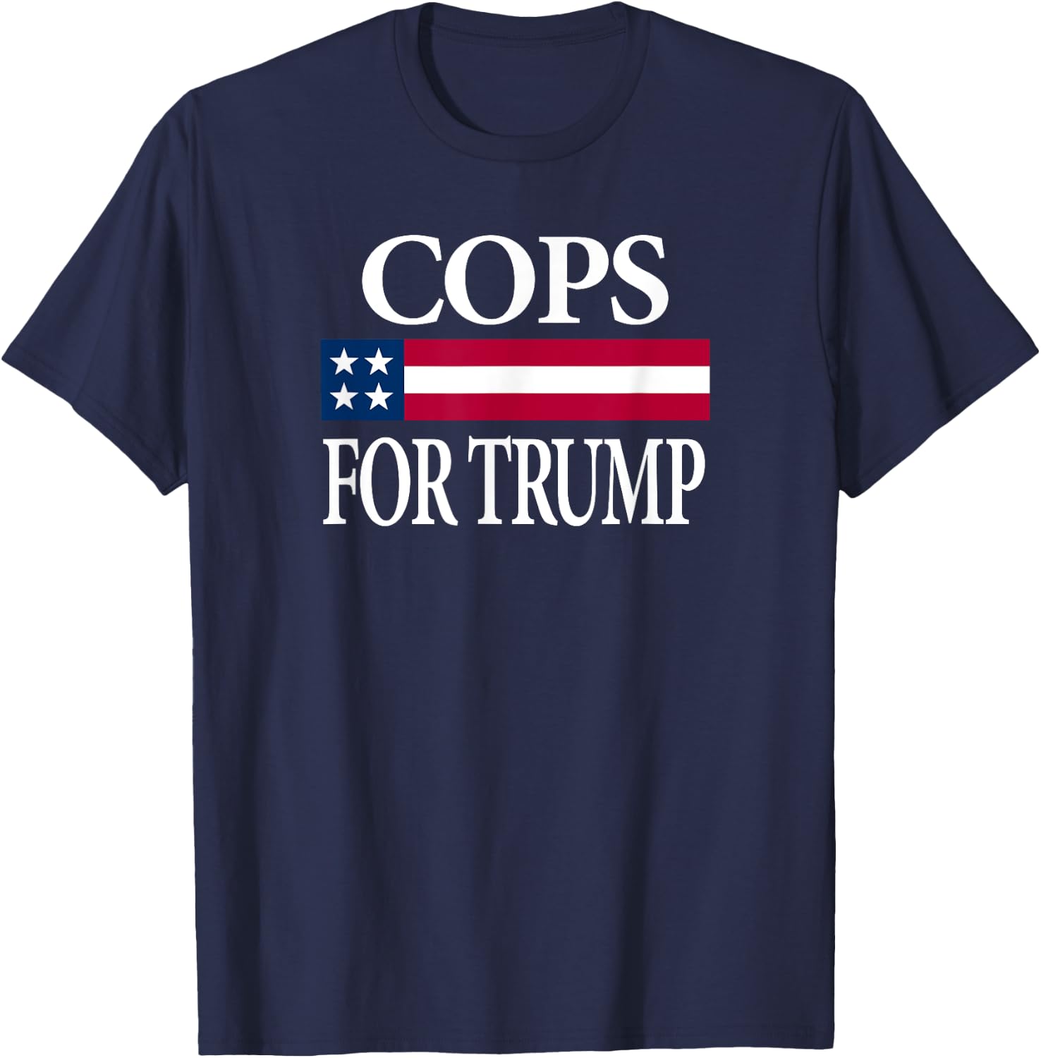 Cops for Trump T-Shirt - T-Shirt | Navy