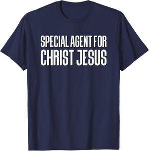 Special Agent for Christ Jesus the message Christian funny T-Shirt - T-Shirt | Navy
