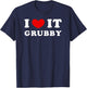 I Love It Grubby, I Heart It Grubby T-Shirt - T-Shirt | Navy