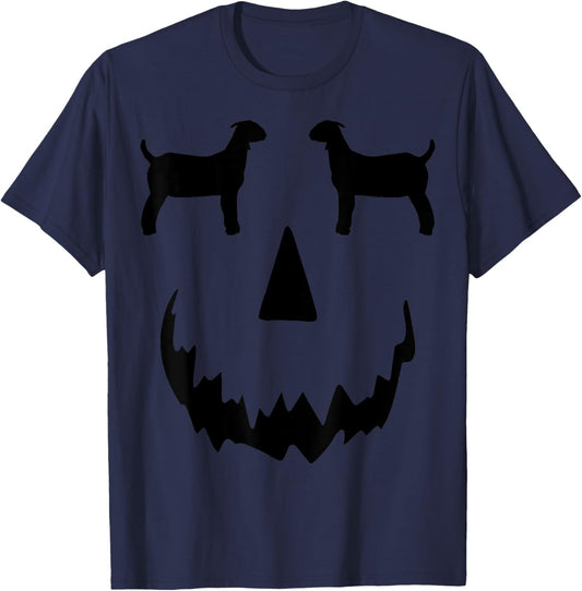 pumpkin Boer goat show halloween T-Shirt - T-Shirt | Navy