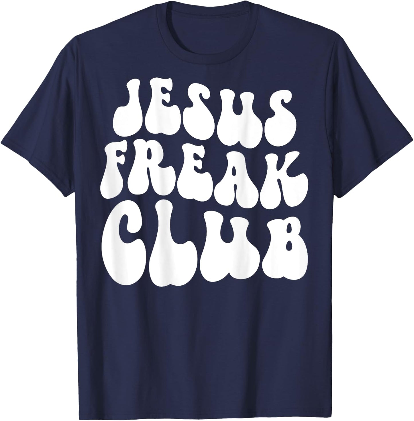 Jesus Freak Club Retro T-Shirt - T-Shirt | Navy