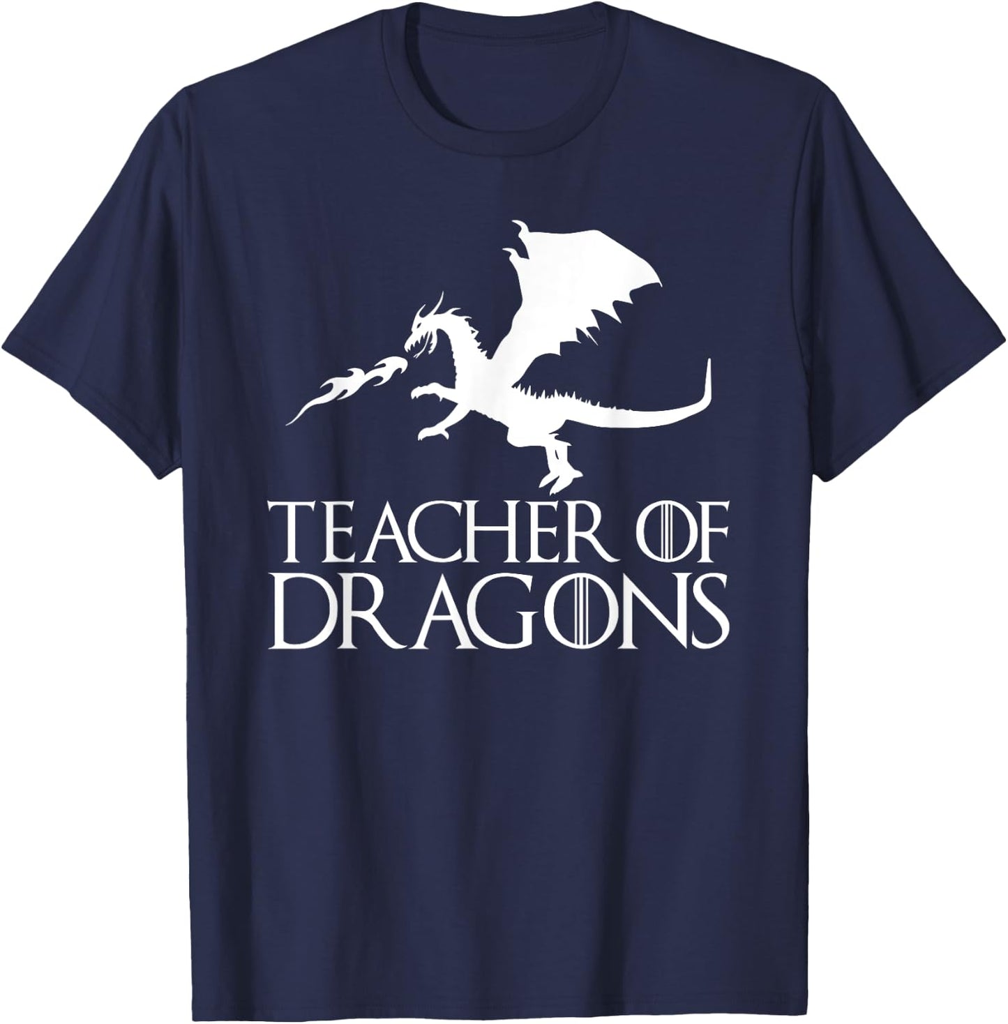 Teacher of Dragons - Funny Halloween Costume Gift T-Shirt - T-Shirt | Navy
