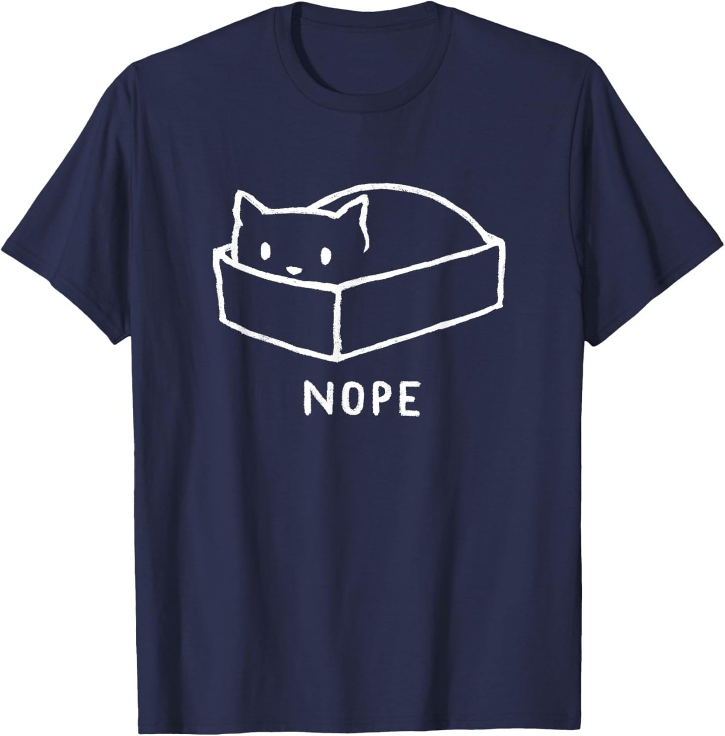Threadless Fox Shiver Nope Graphic T-Shirt - T-Shirt | Navy