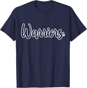 Warriors School Sports Fan Team T-Shirt - T-Shirt | Navy