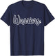 Warriors School Sports Fan Team T-Shirt - T-Shirt | Navy