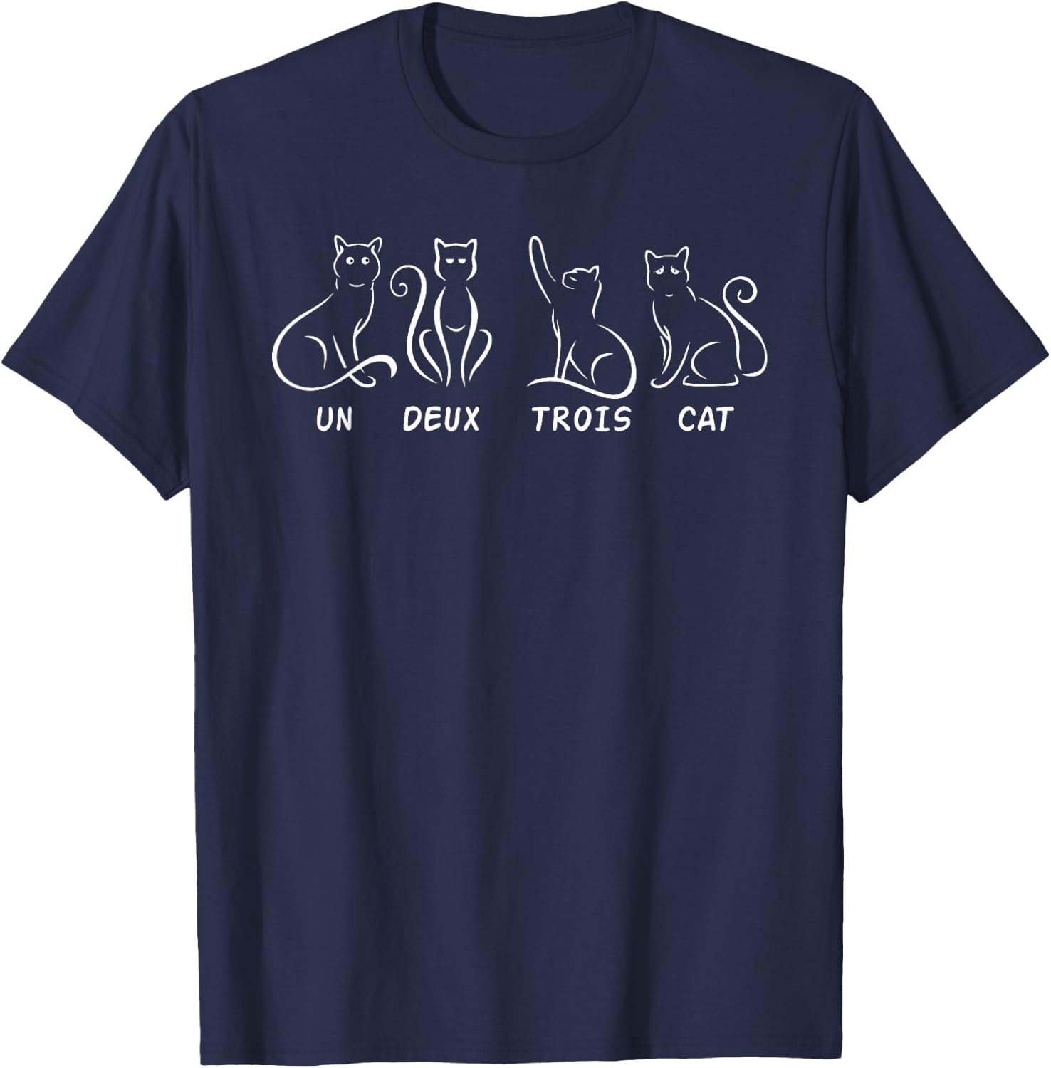 Un Deux Trois Cat - Cats, Rentents, House Tiger T-Shirt - T-Shirt | Navy