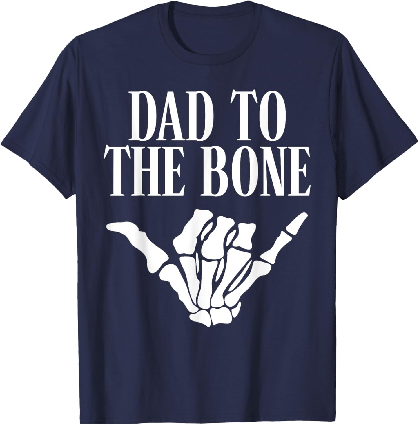 Dad To The Bone Gothic Halloween Family Matching T-Shirt - T-Shirt | Navy