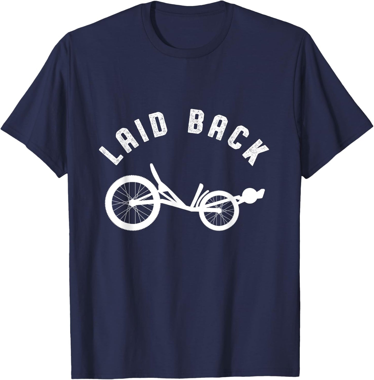 Sit Back Relaxing Bicycle Ride Recumbent Bike Gift T-Shirt - T-Shirt | Navy