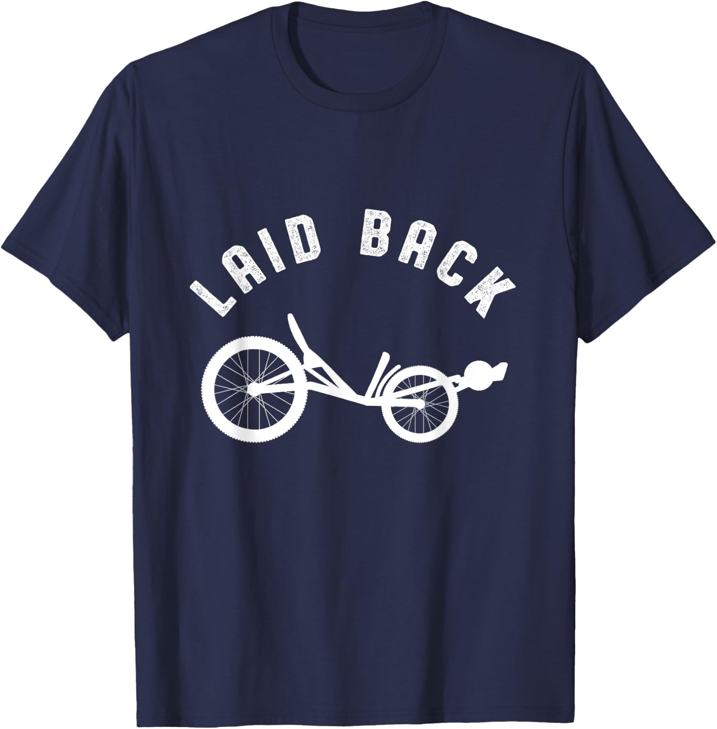 Sit Back Relaxing Bicycle Ride Recumbent Bike Gift T-Shirt - T-Shirt | Navy