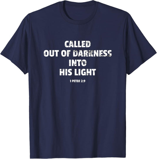 Called Out of Darkness Into His Light T-Shirt - T-Shirt | Navy