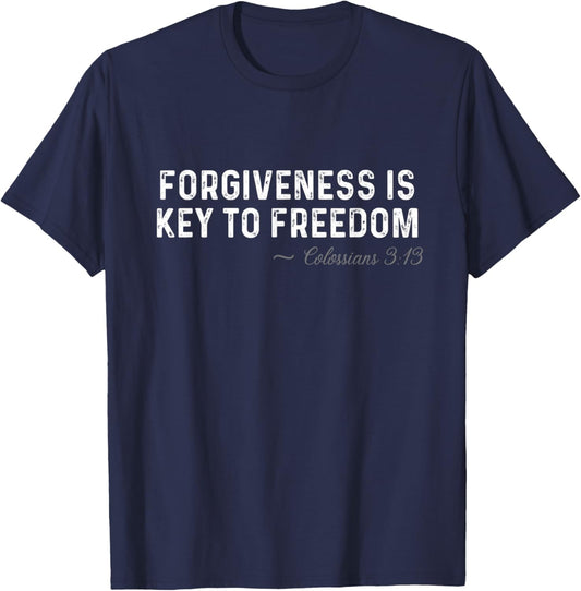 Inspiration Christian Bible Quote - Colossians 3:13 T-Shirt - T-Shirt | Navy