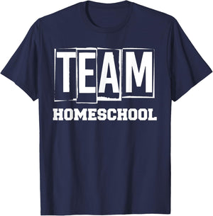 Team Homeschool Homeschooler Homeschooling Teacher Mom Kids T-Shirt - T-Shirt | Navy