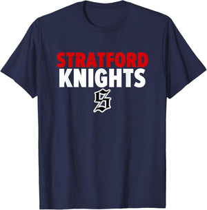 Stratford Knights Logo Bold HS T-Shirt - T-Shirt | Navy