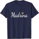 Madrina Spanish Godmother Leopard Heart T-Shirt - T-Shirt | Navy