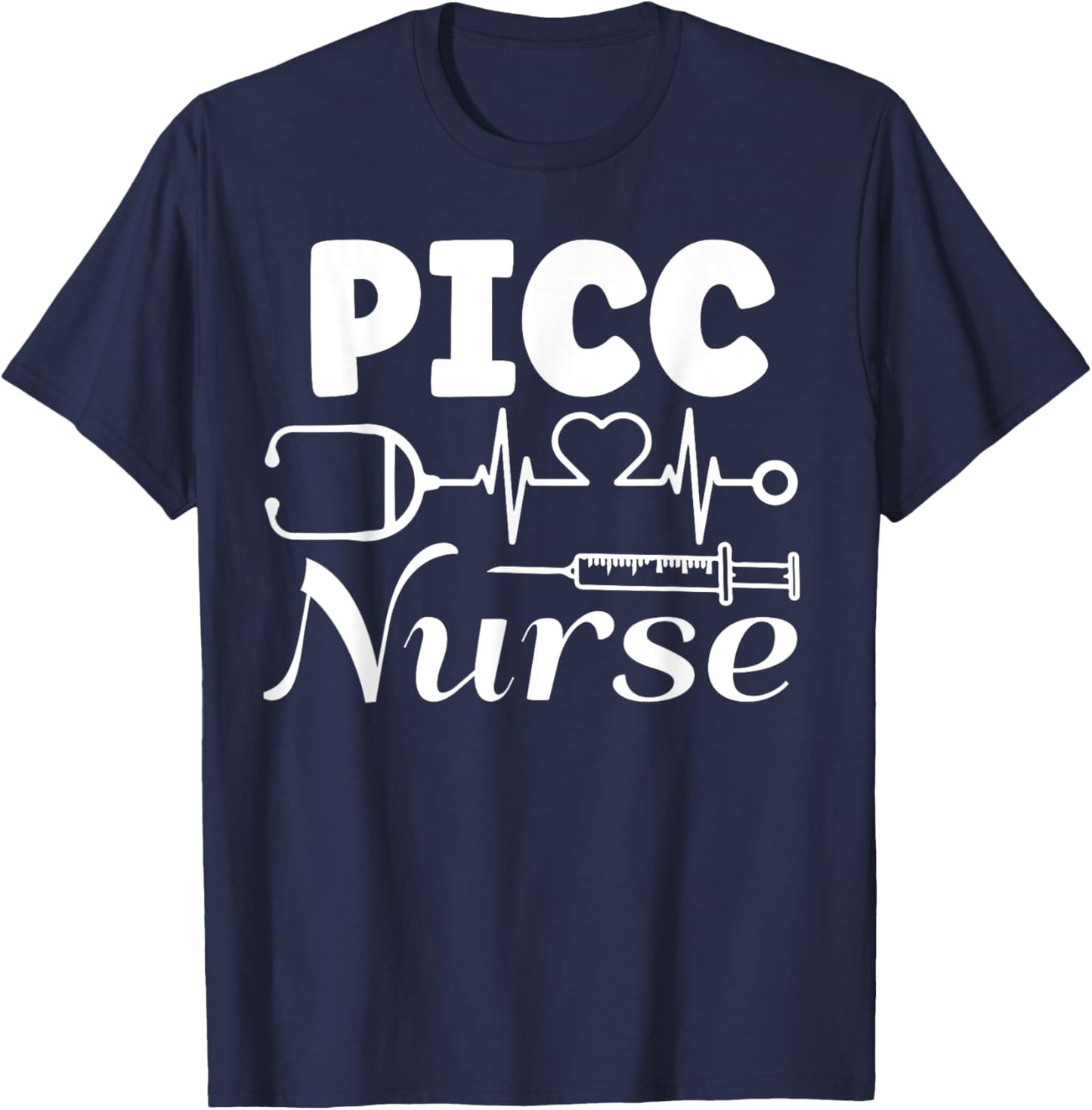 Vascular Access Team - PICC IV Nurse Life Nursing Student T-Shirt - T-Shirt | Navy