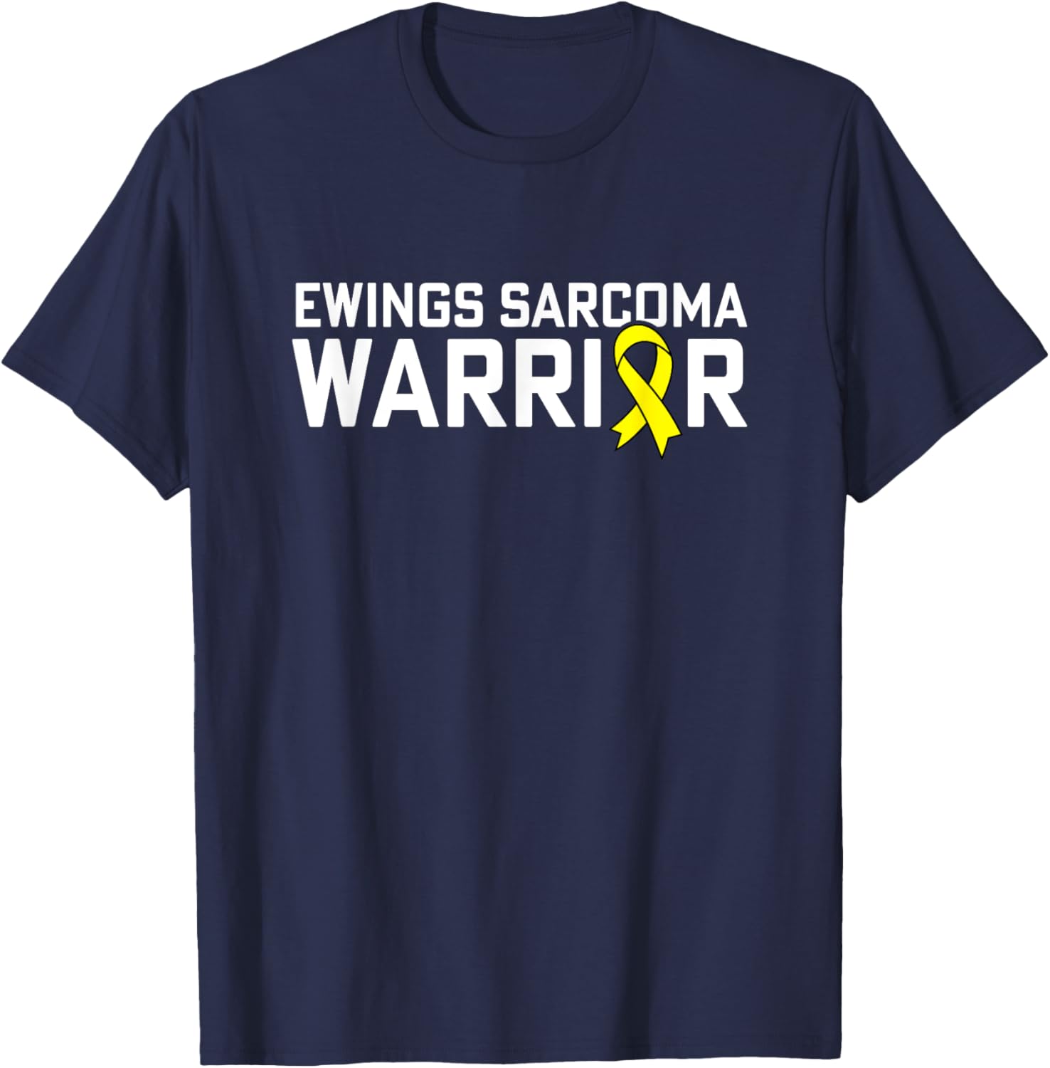 Ewing Sarcoma Warrior Yellow Awareness Month of July T-Shirt - T-Shirt | Navy