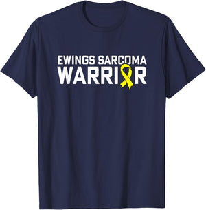Ewing Sarcoma Warrior Yellow Awareness Month of July T-Shirt - T-Shirt | Navy