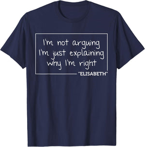 ELISABETH Quote Personalized Name Funny Birthday Gift T-Shirt - T-Shirt | Navy
