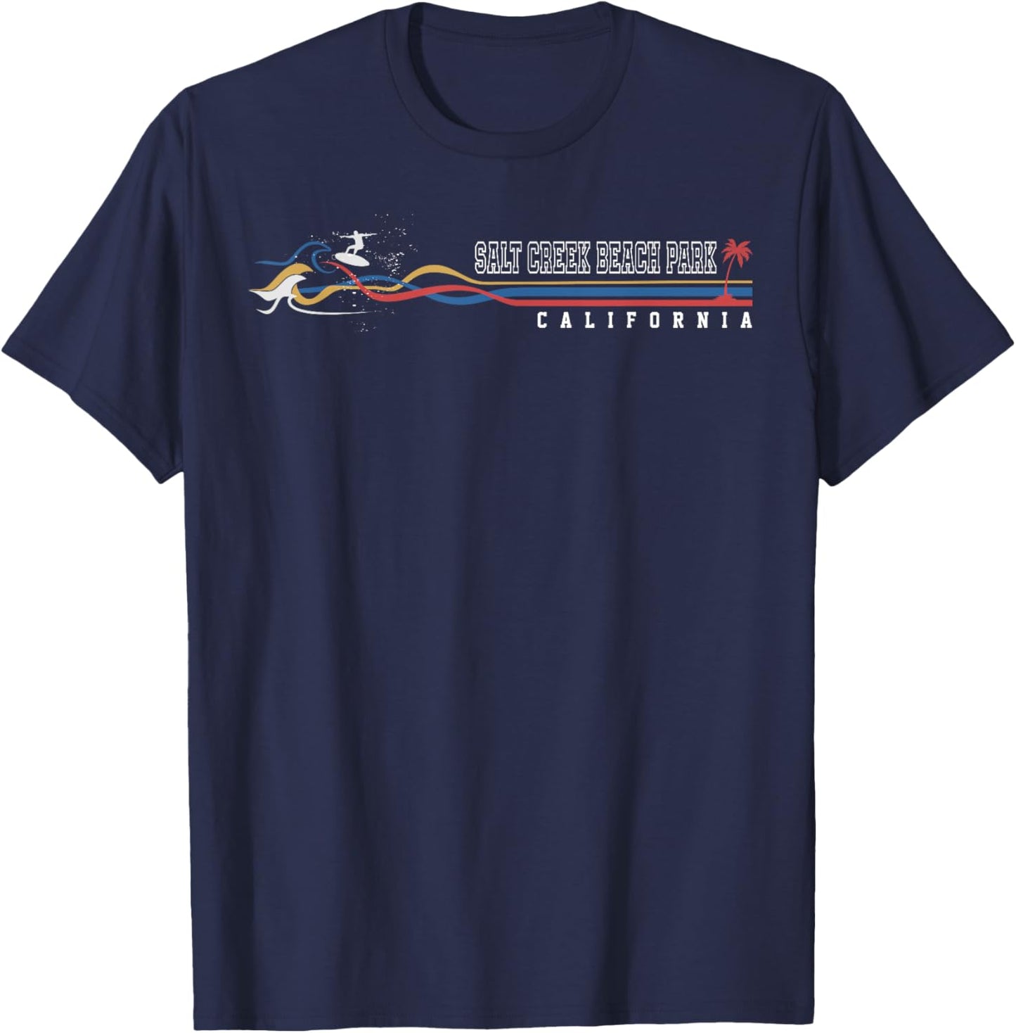 Salt Creek Beach Park California Men Women Surfboarder T-Shirt - T-Shirt | Navy