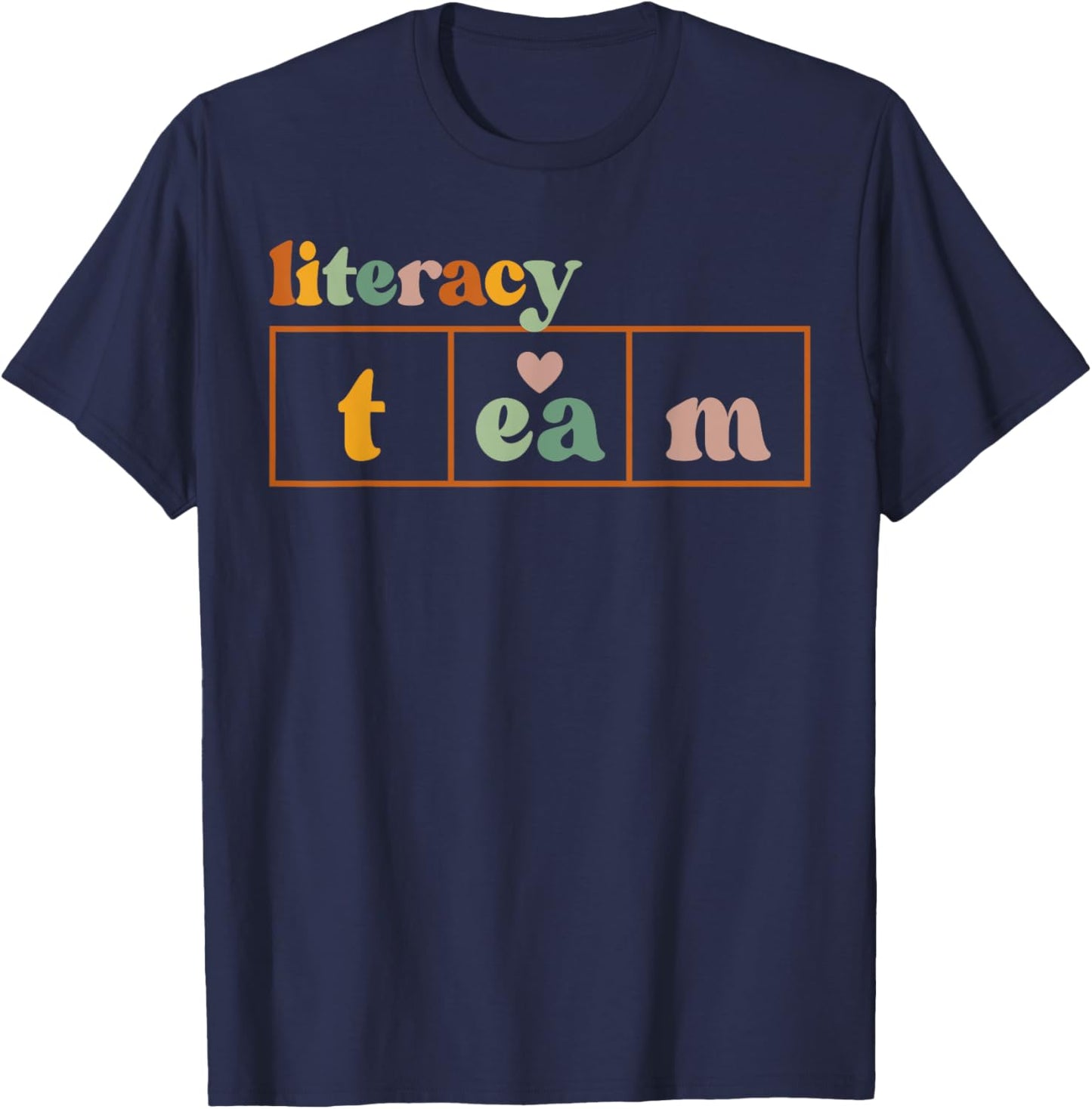 School Literacy Team Science of Reading Men Women Librarian T-Shirt - T-Shirt | Navy