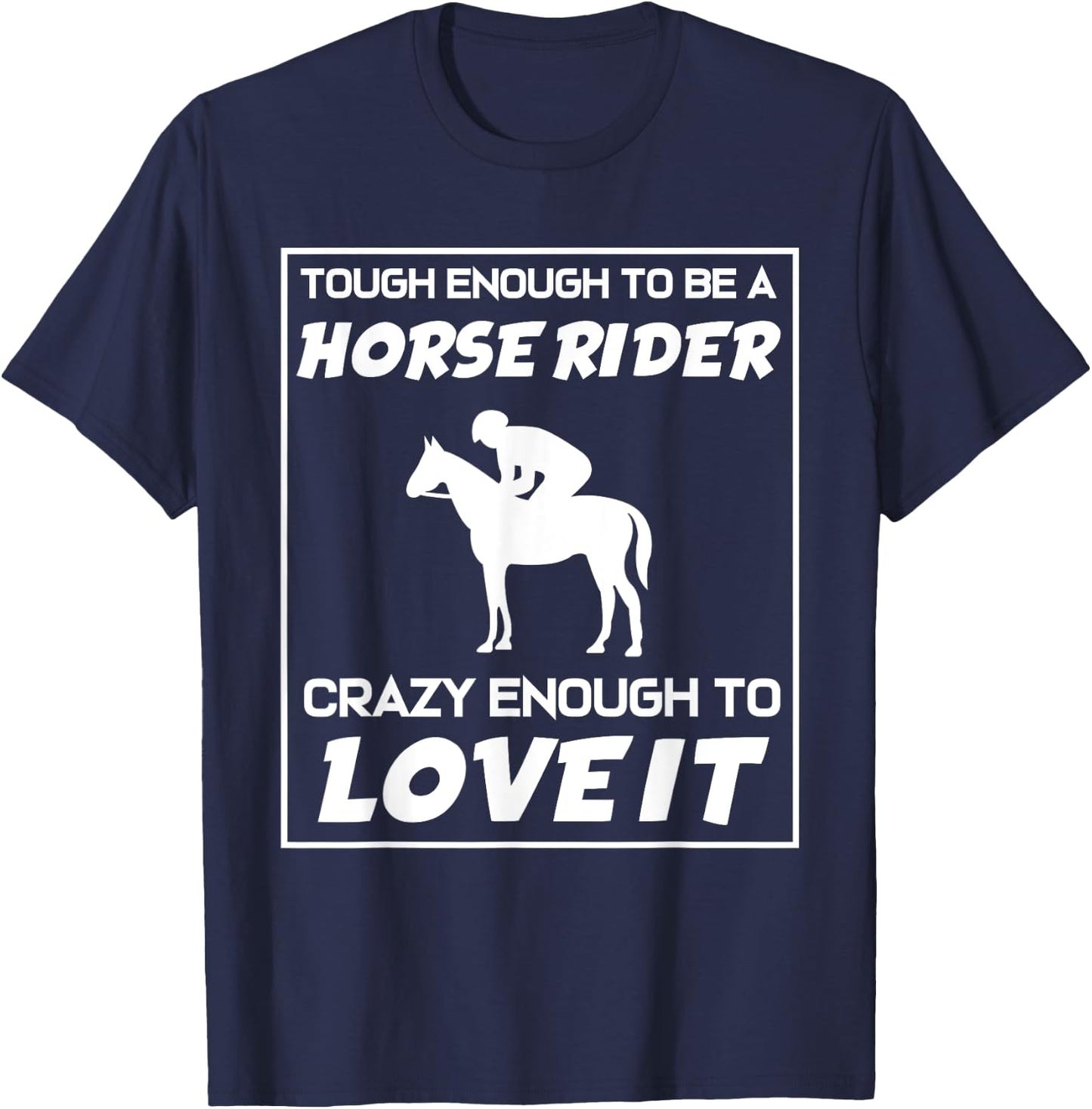 Funny Horseback Riding Horse Rider T-Shirt - T-Shirt | Navy
