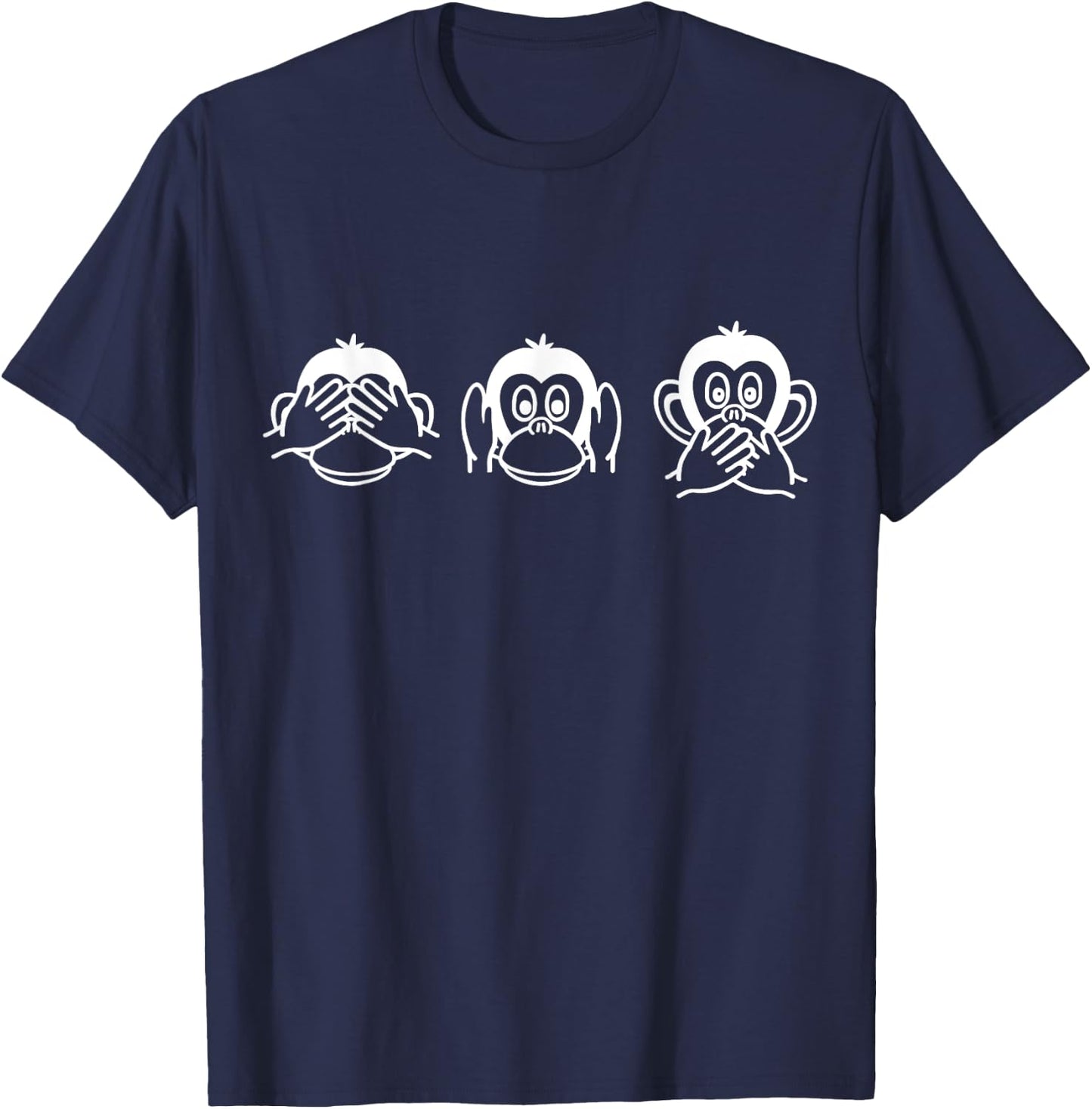 Three wise monkeys T-Shirt - T-Shirt | Navy