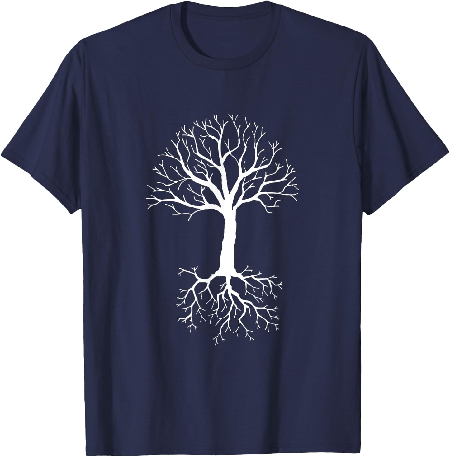 White Tree Cool Tree Graphic Giving Life To Earth T-Shirt - T-Shirt | Navy