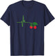 Himbeerliebhaber EKG Himbeere Herzschlag lustige Himbeere T-Shirt - T-Shirt | Navy