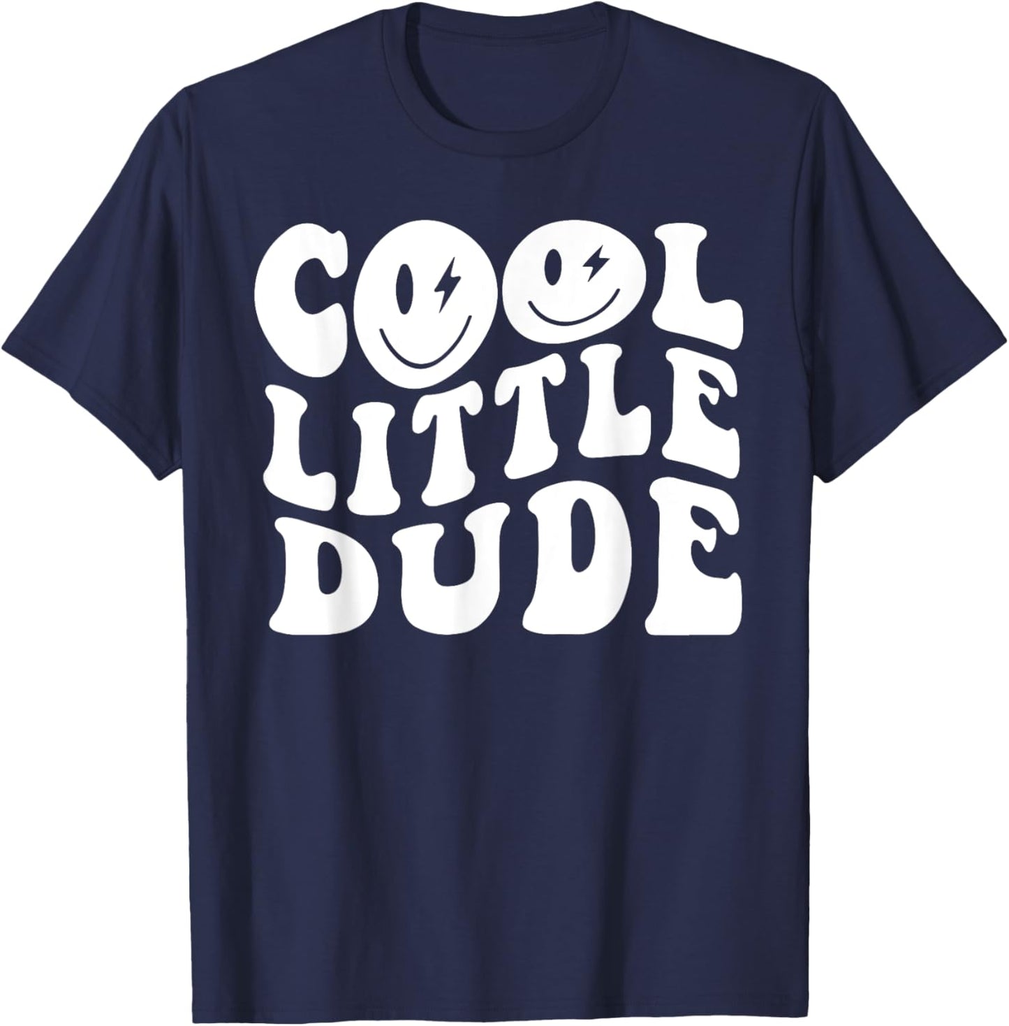Boys Girls Cool Little Dude Toddler Children Kids Funny T-Shirt - T-Shirt | Navy