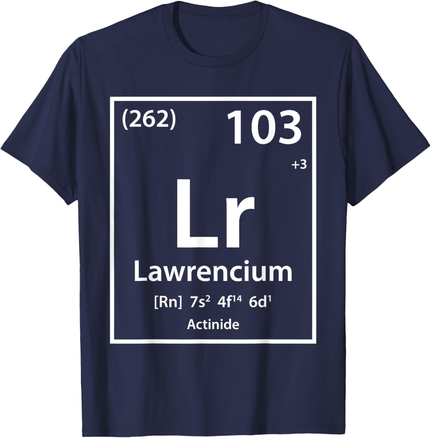 Lawrencium Element (white) T-Shirt - T-Shirt | Navy