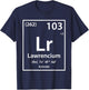 Lawrencium Element (white) T-Shirt - T-Shirt | Navy