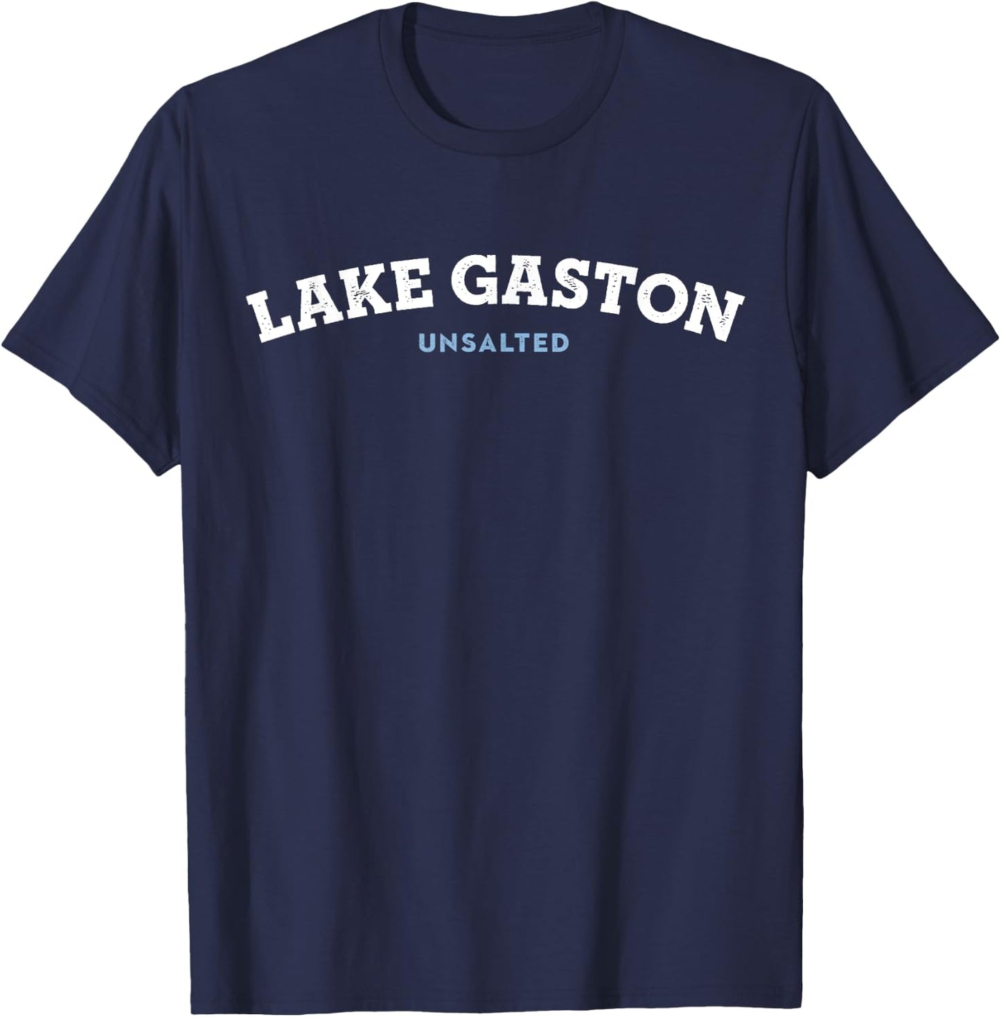 Lake Gaston Unsalted | Vintage Lake Life T-Shirt - T-Shirt | Navy