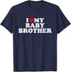 Kids I Love My Baby Brother T-Shirt - T-Shirt | Navy
