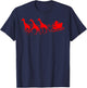 Santa Sleigh Giraffe Christmas | Camelopard Fans Gift T-Shirt - T-Shirt | Navy